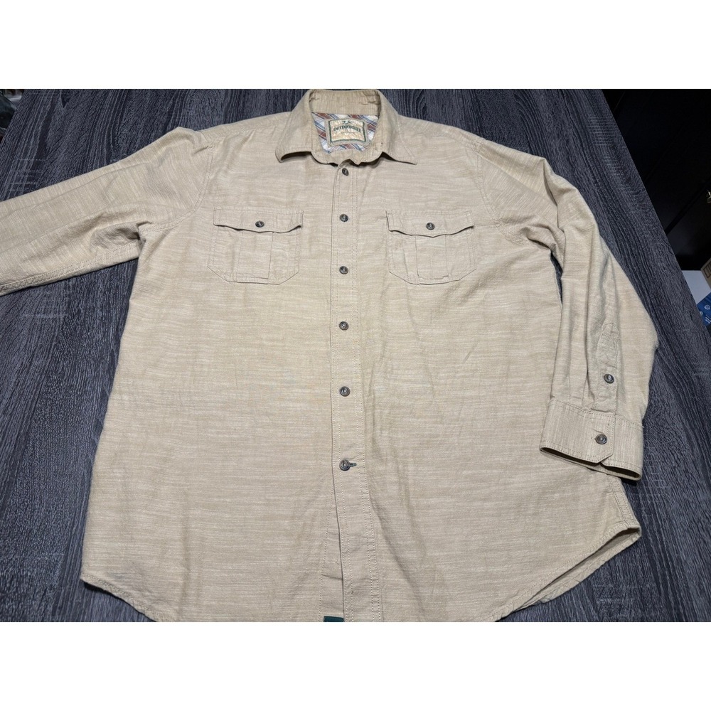 Outdoor Life Mens Tan Long Sleeve Button Up Shirt Casual Workwear Size L‎